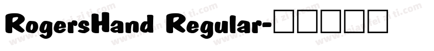 RogersHand Regular字体转换